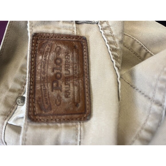 Polo Ralph Lauren Straight Relaxed Fit Pants Mens 40x 30Tan Khaki Mid Rise Chino - Picture 3 of 8